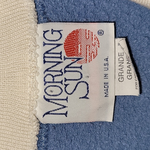 Made in USA. 90s. Morning Sun. Christmas Bear. Crewneck w/collar. Women's Large - Picture 2 of 15